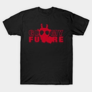 Gloomy Future Doomsday Prepper Design Red T-Shirt